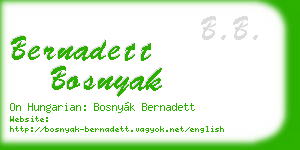 bernadett bosnyak business card